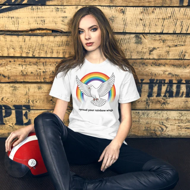 Spread Your Rainbow Wings 🌈🕊️Every bird lover deserves to fly authentically! This stunning white dove against rainbow colors captures the pure joy of being both a bird nerd and proudly queer. Perfect for pride month or any day you want to celebrate your love for urban wildlife and colorful art. Whether you're spotting birds in flight during morning walks or simply appreciate the peaceful symbolism of dove art, this design speaks to every LGBTQ bird enthusiast's heart. Tag your bird mom friends who need this rainbow birdwatching graphic tee in their wardrobe!
#LGBTQBirdNerd #QueerBirdLover #BirdwatchingPride #RainbowDove #PrideMonth #BirdMom #NatureLover #AuthenticSelf